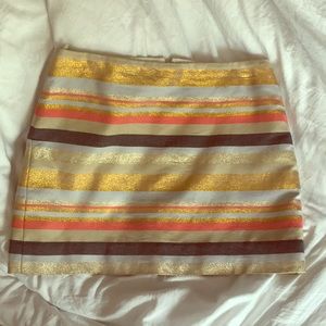 Shiny multicolored J. Crew mini skirt